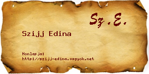 Szijj Edina névjegykártya